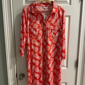 Women’s Pineapple Print Dress - Red
